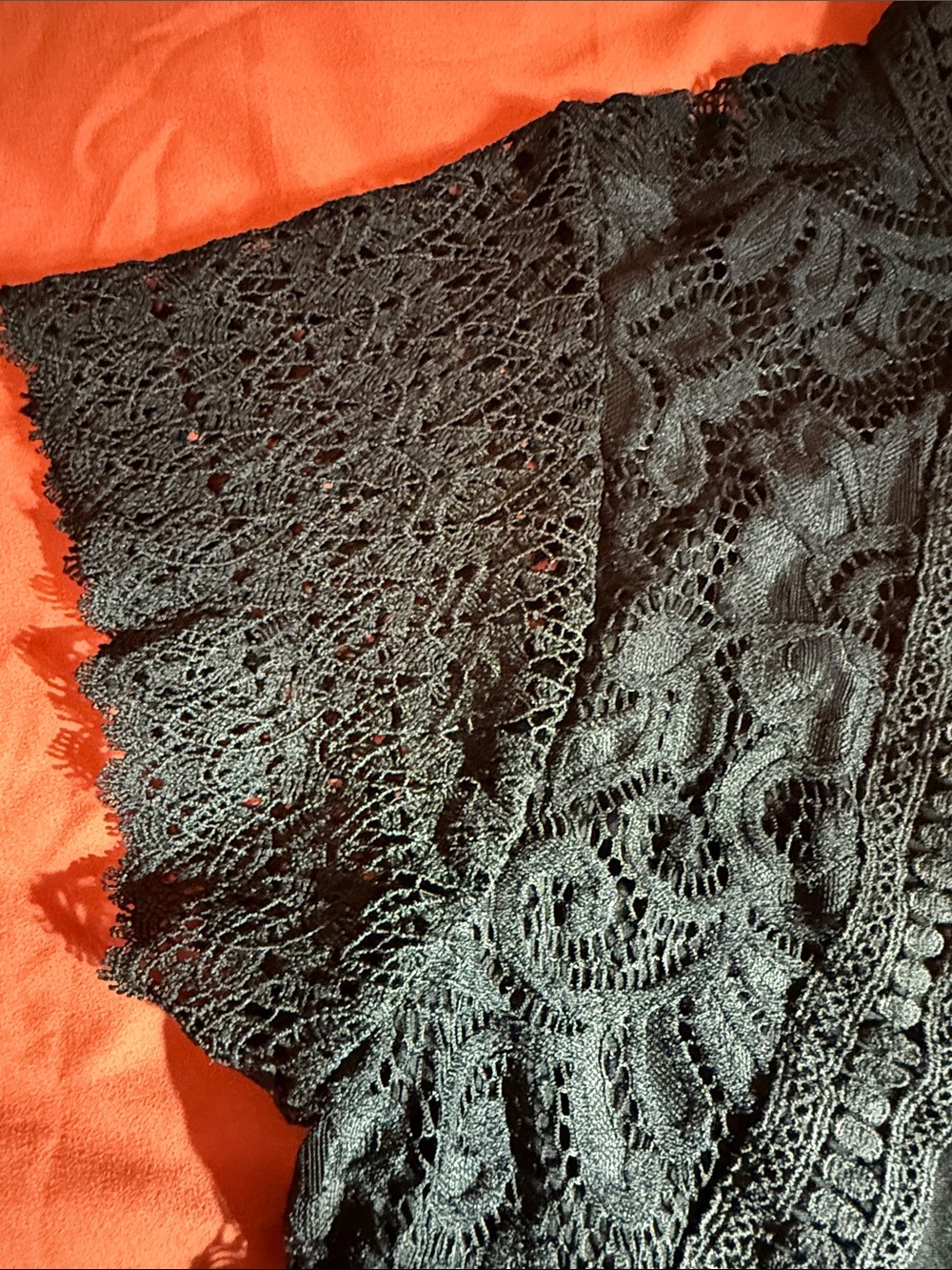 Cable & Gauge Black Crochet Lace Yoke Blouse – Medium - Picture 8 of 8